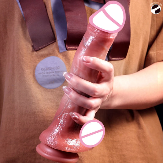 Realistic Vibration Dildo Telescopic Penis Anal Plug Vibration