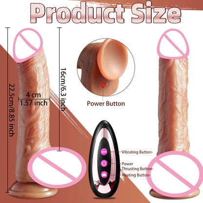 Realistic Dildo Vibration Penis Telescopic Dick Penetration