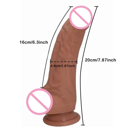 7 Inch Realistic Silicone Thick Dildo Big Dick Double Penetration