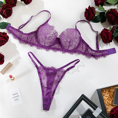 Krasapt New Ultra-thin Lace Soft Breathable Underwire Bra
