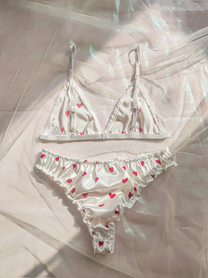 Women's Erotic Lingerie Suit Bowknot Sexy Wire Free Lingerie Underwear