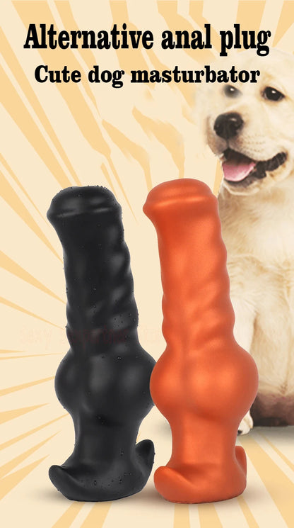 Silicone Dog Dildo Soft Big ButtPlug Stimulation Animal Dildo