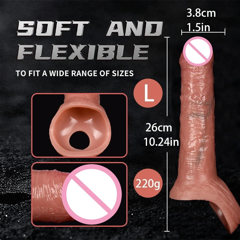 Penis Cock Sleeve Male Sex Toy Penis Enlarger Extender
