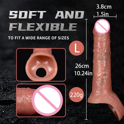 Penis Cock Sleeve Male Sex Toy Penis Enlarger Extender