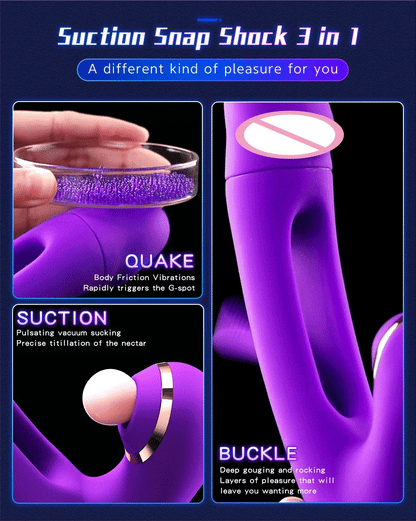 3 In 1 Tapping Patting Sucking Vibrator 21Modes Clitoris Clit Sucker