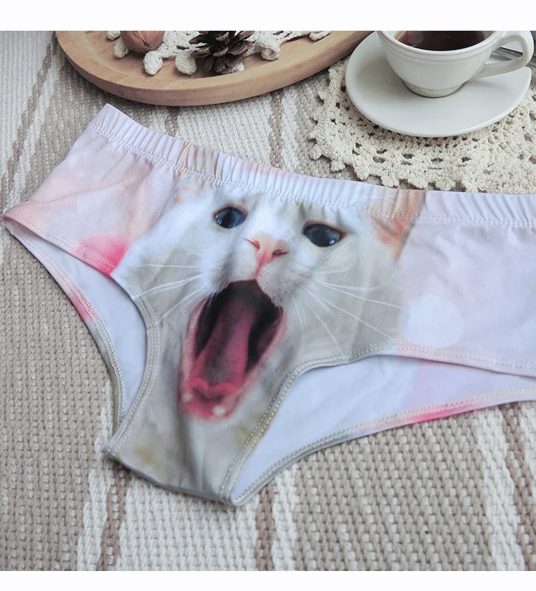 SP&CITY Cartoon 3D Cat Kawaii Panties