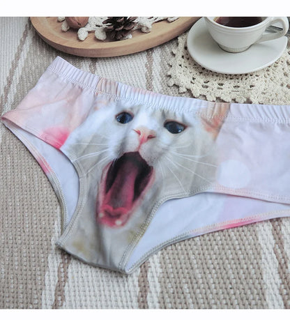 SP&CITY Cartoon 3D Cat Kawaii Panties
