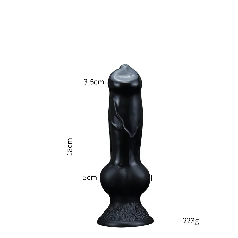 Realistic Huge Dog Dildo Anal Plug With Suction Cup Silicone