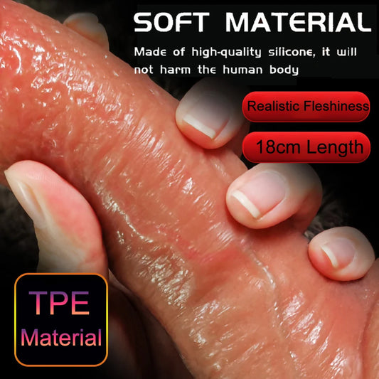 Big Dildo Vibrator Rechargeable Artificial Penis Telescopic Swing