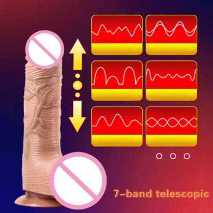 Thrusting Rotation Remote Control Dildo Vibrator