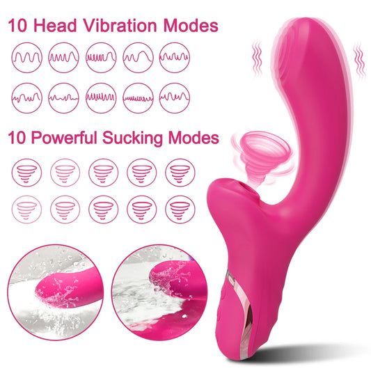 Powerful Clitoral Sucking Dildo Vibrator Female 20 Modes Clitoris Stimulator