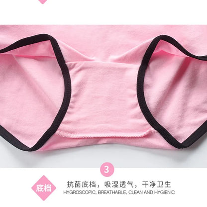 2pcs Set Comfortable Underwear Women Cotton Boyshort Briefs