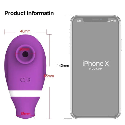 2 in 1 Tongue Clit Sucker Vibrator Female for Women G-Spot Sucking