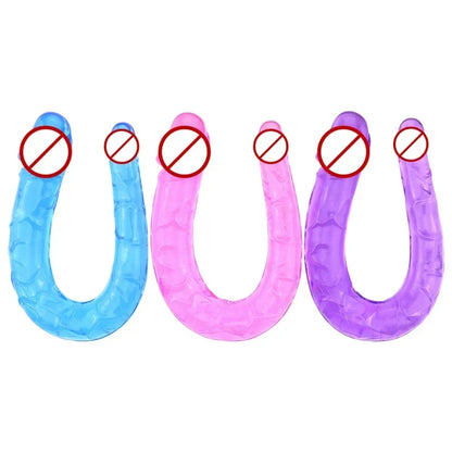 Adult Supplies Sex Toy Double Ended Realistic Dildo Flexible