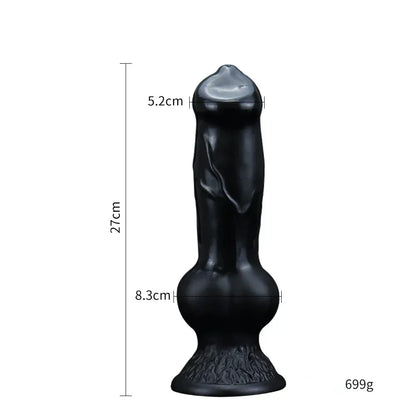 Realistic Huge Dog Dildo Anal Plug With Suction Cup Silicone
