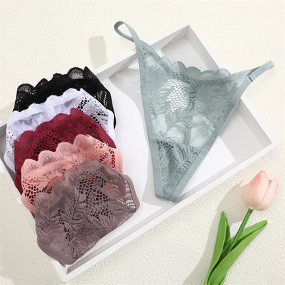 3Pcs/Set Women Sexy Thongs G-String Transparent Panties