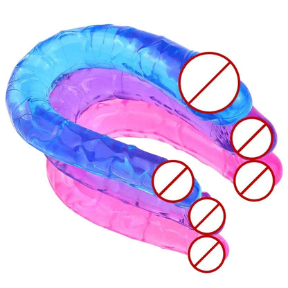 Adult Supplies Sex Toy Double Ended Realistic Dildo Flexible