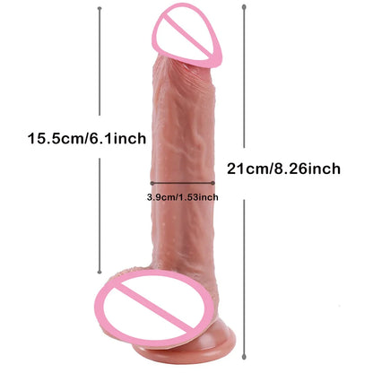 7 Inch Realistic Silicone Thick Dildo Big Dick Double Penetration