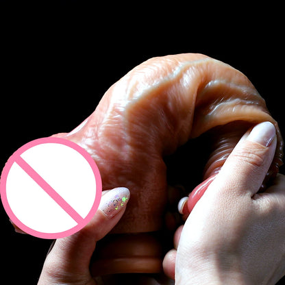 Wearable Realistic Strapon Dildo Skin Testicles Sliding