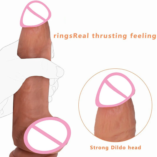 7 Inch Realistic Silicone Thick Dildo Big Dick Double Penetration