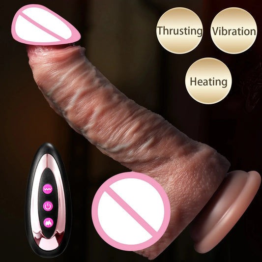 Realistic Dildo Telescopic Vibrator Masturbation Anal plug