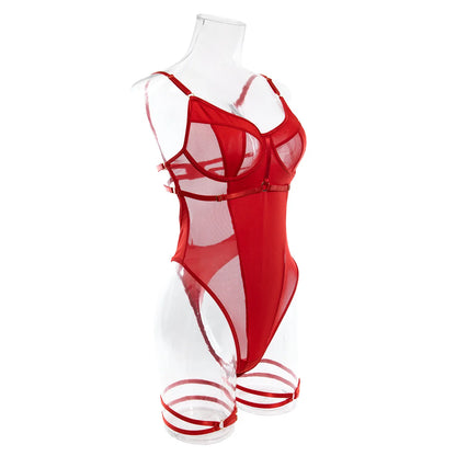 Lace Transparent Bodysuit Lingerie
