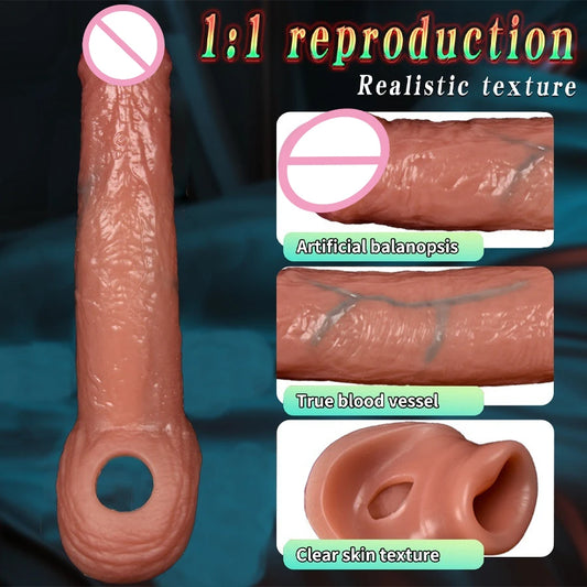 Penis Cock Sleeve Male Sex Toy Penis Enlarger Extender