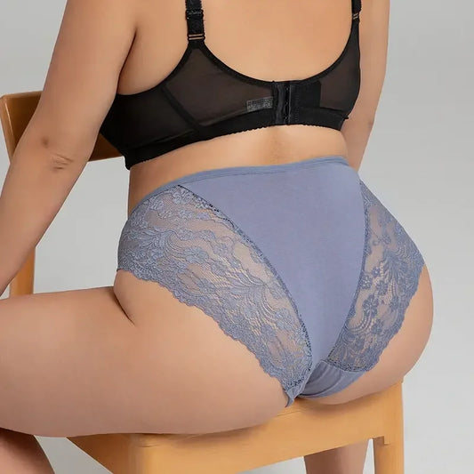 S-4XL Plus Size 3Pcs Lace Panties for Women Underwear