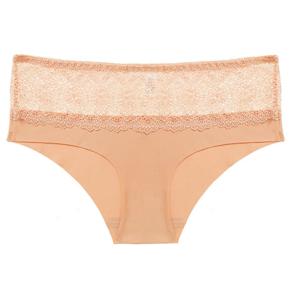 BZEL Lace Women's Panties Sweet Flowers Underwear Silk