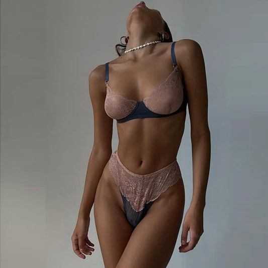 HIMEALAVO Sexy Lingerie Seamless Bra Sheer Lace