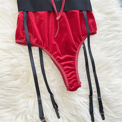 Women'S Christmas Sexy Bunny Red Bodysuit