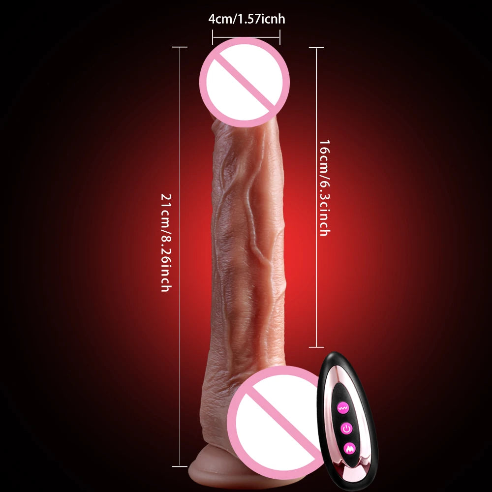 Realistic Dildo Telescopic Vibrator Masturbation Anal plug