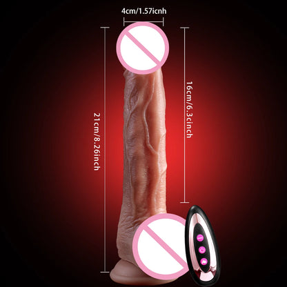 Realistic Dildo Telescopic Vibrator Masturbation Anal plug