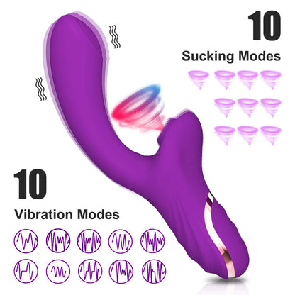 Powerful 20 Speeds Dildo Vibrator Female Clit Sucker Vacuum Clitoris Stimulator
