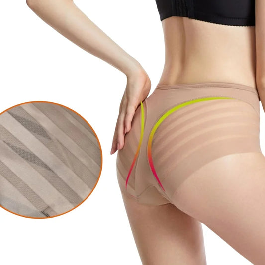 High Rise Briefs Women Tummy Control Seamless Panties High Elastic Panties