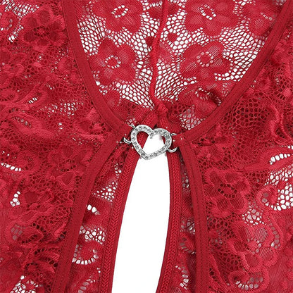 Plus Size Sexy Transparent Lingerie Pajamas Set
