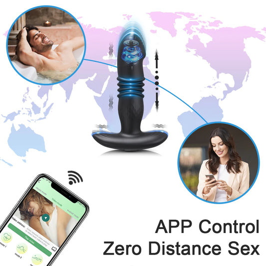 Thrusting Prostate Massager Bluetooth APP Vibrator