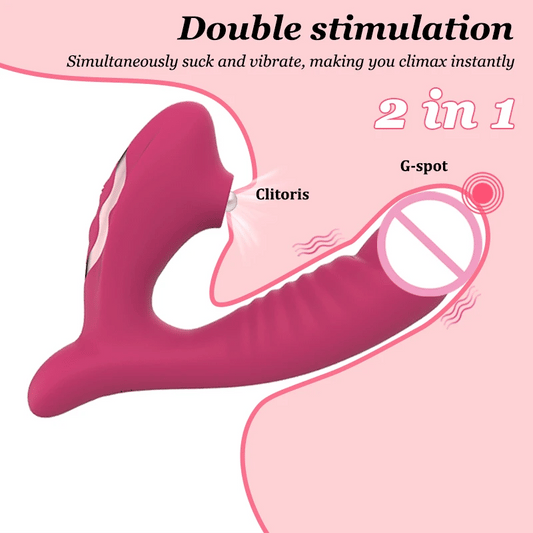 Sucking vibration 2-in-1 vibrator 10-speed oral sex 10-speed vibration