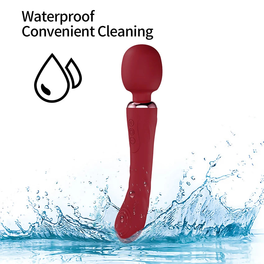 Powerful Dildos Vibrator Dual Motor Silicone Large Size Wand G-Spot Massager
