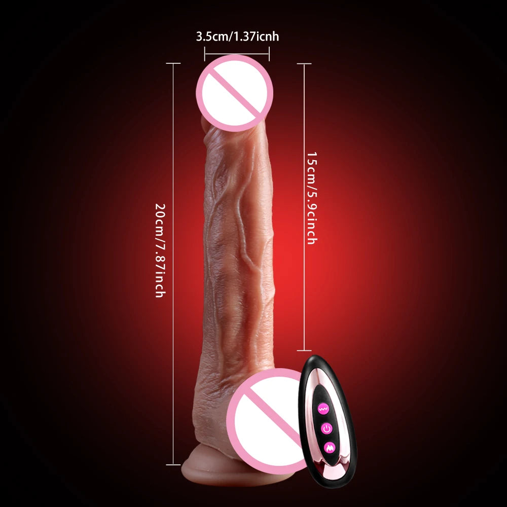 Realistic Dildo Telescopic Vibrator Masturbation Anal plug