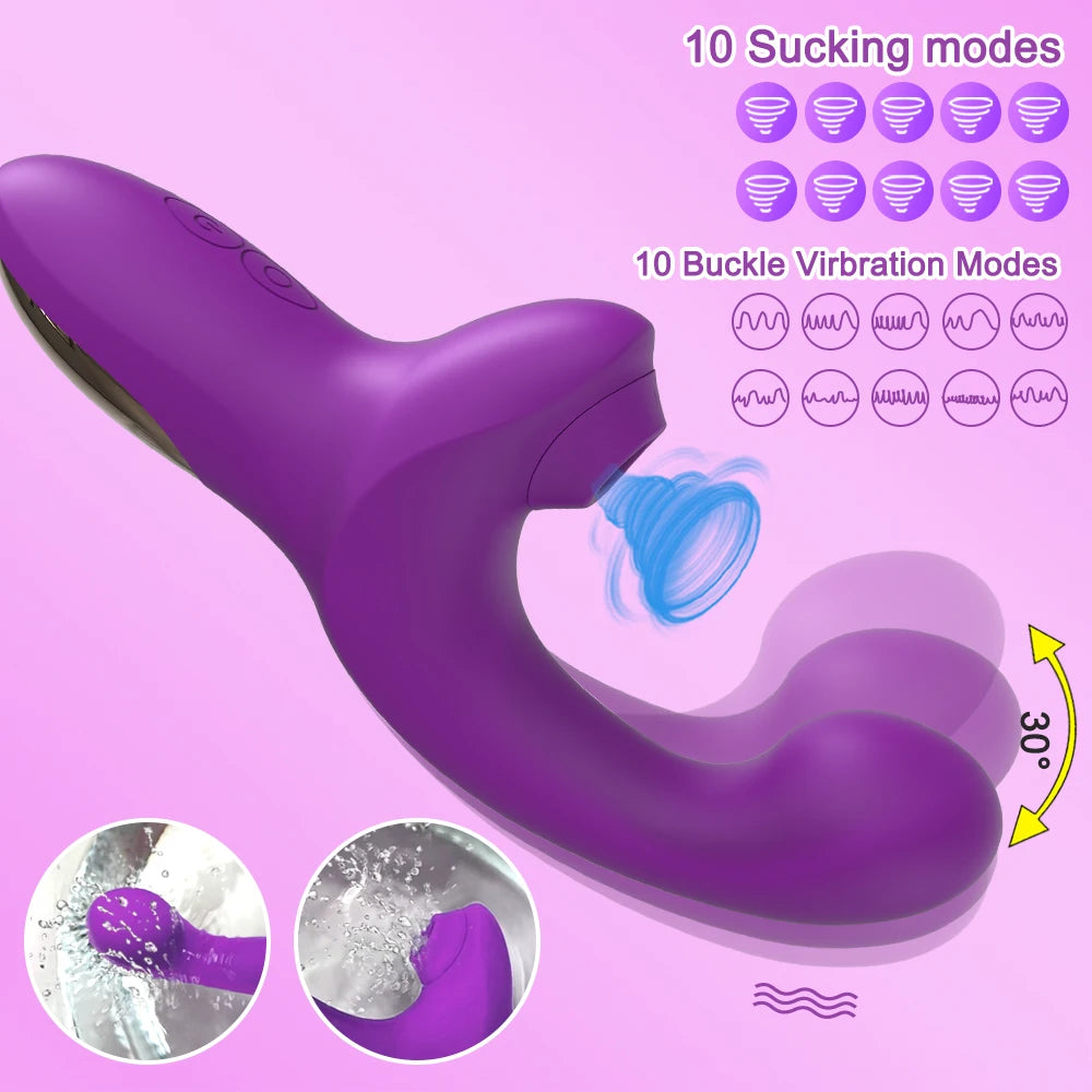 Powerful 20 Speeds Dildo Vibrator Female Clit Sucker Vacuum Clitoris Stimulator