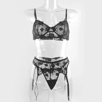 Sexy Lingerie Bras Sets Transparent Hot Porno Lace Erotic Underwear