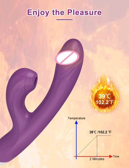 Clitoral Sucking G-spot Vibrator Dildo for Women Heating Nipple Vacuum
