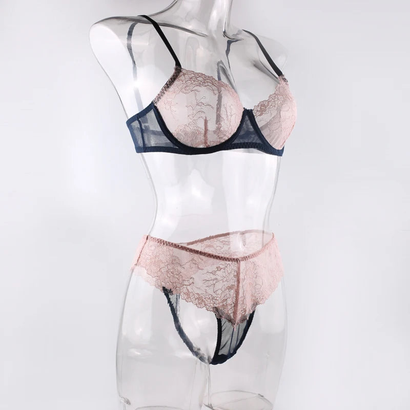 HIMEALAVO Sexy Lingerie Seamless Bra Sheer Lace