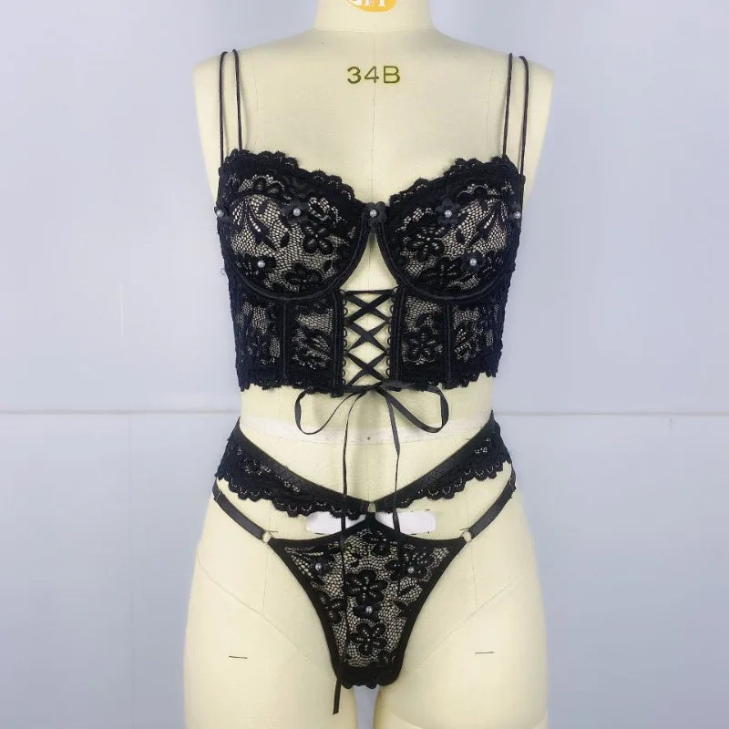 Toucheart Sexy Lingerie Strap Underwire Lace Bra For Women Sexy