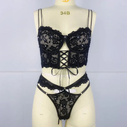 Toucheart Sexy Lingerie Strap Underwire Lace Bra For Women Sexy