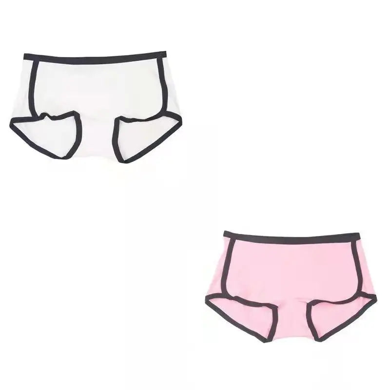2pcs Set Comfortable Underwear Women Cotton Boyshort Briefs