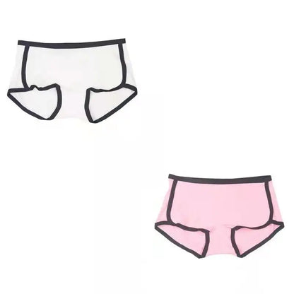 2pcs Set Comfortable Underwear Women Cotton Boyshort Briefs