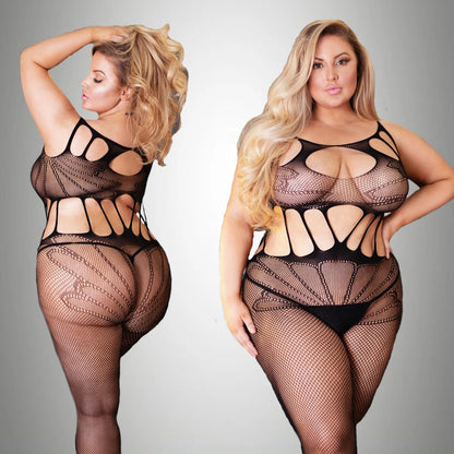 pornographic Plus Size Sexy Lingerie One-Piece Bodysuit
