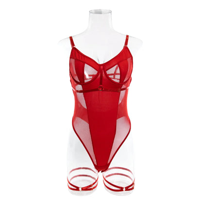Lace Transparent Bodysuit Lingerie